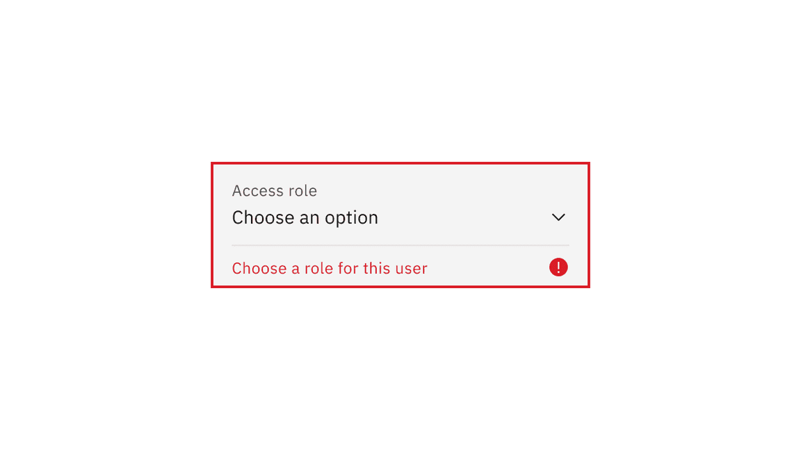 Select invalid state